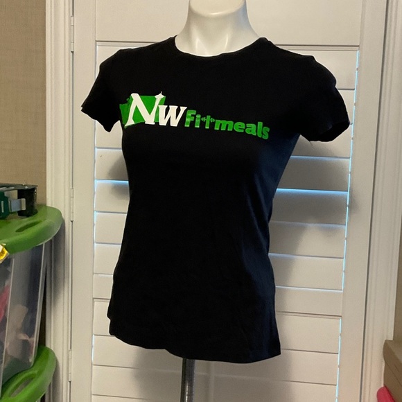 Next Level Apparel Black and Green Graphic Tee - Picture 1 of 6